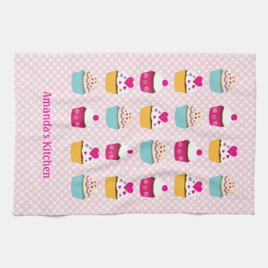 Cupcakes Kitchen Towelen Theedoek (Horizontaal)