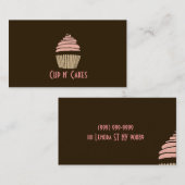 Cupcakes, koekjes, voedsel, catering, bakkerijbedr visitekaartje (Voorkant / Achterkant)