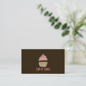 Cupcakes, koekjes, voedsel, catering, bakkerijbedr visitekaartje (Staand voorkant)