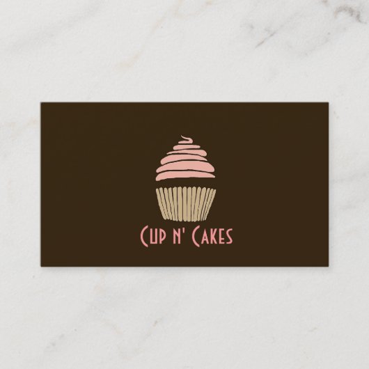 Cupcakes, koekjes, voedsel, catering, bakkerijbedr visitekaartje (Voorkant)