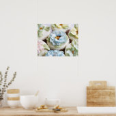 Cupcakes met bloemenijs poster (Keuken)