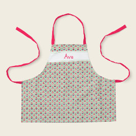 Cupcakes met hartjes Print gepersonaliseerde kinde Schort