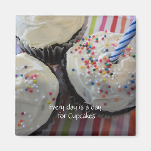 Cupcakes met schattige spreuk magneet