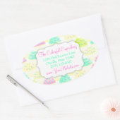 Cupcakes N Sprinkings Custom Oval Sticker (Enveloppe)