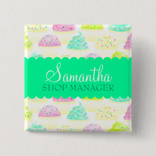 Cupcakes N Sprinkings Nom Personnalisé Badge Pin