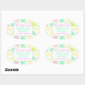 Cupcakes N Sprinkles Aangepaste Ovale Sticker (Vel)