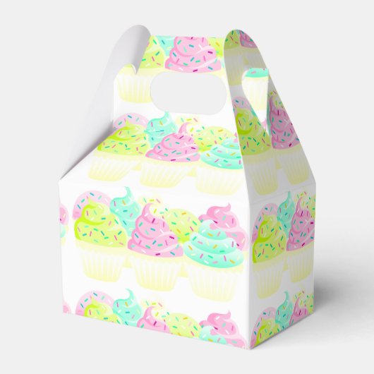 Cupcakes N Sprinkles - Party Favor Box Bedankdoosjes (Voorkant Zijde)