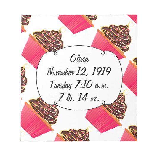 Cupcakes Notitieblok (Voorkant)