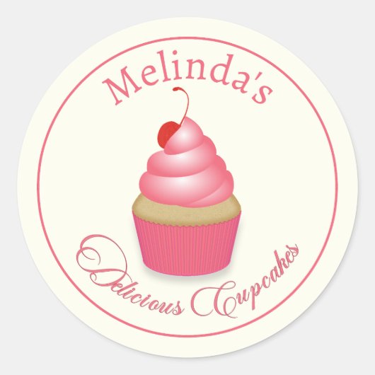 Cupcakes of gebakken goederen rond Stickers (Voorkant)