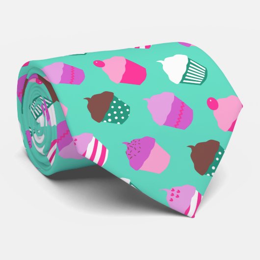 Cupcakes-ontwerp Stropdas (Opgerold)