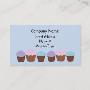 Cupcakes op een rij visitekaartje