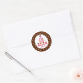 Cupcakes op een standaard afdichting Sticker (Envelop)