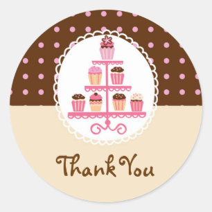 Cupcakes op een tribune voor Sticker