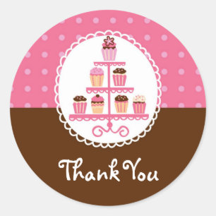 Cupcakes op een tribune voor Sticker