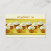 Cupcakes op Visitekaartjes met de achtergrond van (Achterkant)