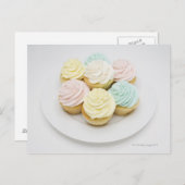Cupcakes op wit Bord Briefkaart (Voorkant / Achterkant)