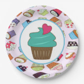 Cupcakes Papieren Bordje (Voorkant)
