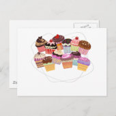 Cupcakes paradijs briefkaart (Voorkant / Achterkant)