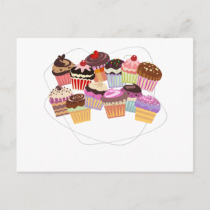 Cupcakes paradijs briefkaart