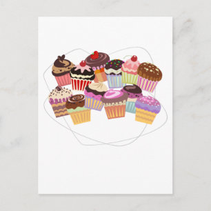 Cupcakes paradijs briefkaart