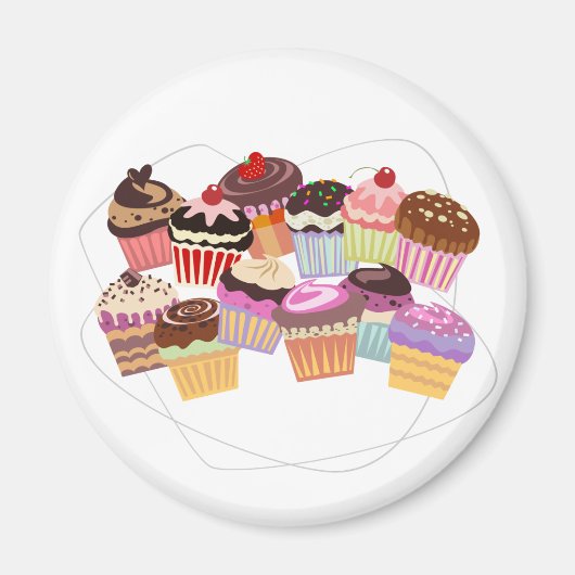 Cupcakes paradijs magneet (Voorkant)