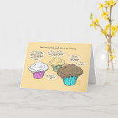 Cupcakes Parle Bonne Carte De Voeux Du Jour Du Pi (Fleur jaune)