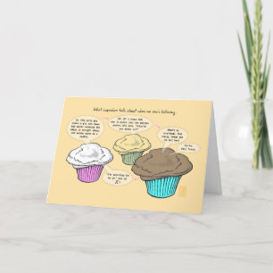 Cupcakes Parle Bonne Carte De Voeux Du Jour Du Pi