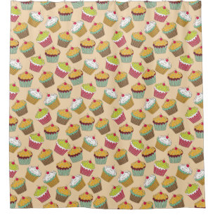 Cupcakes Patroon Douchegordijn