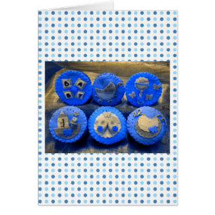 Cupcakes pour bébé bleu électrique