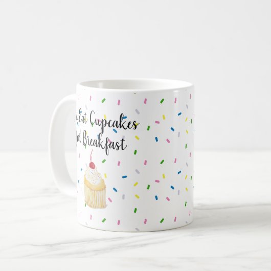 Cupcakes pour le petit déjeuner Café Mug (Devant gauche)