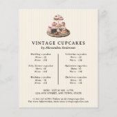  cupcakes retro bakkerij gebak dessert flyer (Voorkant)