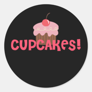 Cupcakes. Ronde Sticker