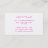 Cupcakes rose rayé carte de visite blanc dos (Dos)