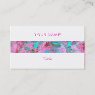 Cupcakes rose rayé carte de visite blanc dos