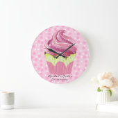 Cupcakes Roses Sucres savoureux Horloge (Maison)