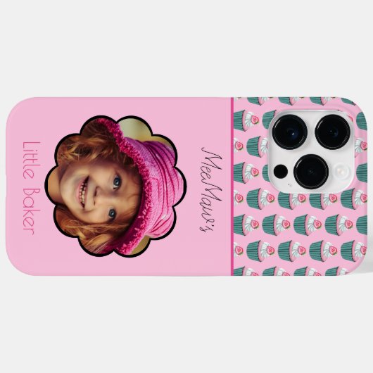 Cupcakes Scalloped Custom Photo Template Name Case-Mate iPhone Case (Achterkant (horizontaal))