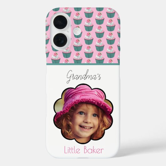 Cupcakes Scalloped Custom Photo Template Name Case-Mate iPhone Case (Achterkant)
