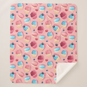 Cupcakes Sherpa Blanket Sherpa Deken
