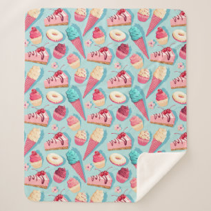 Cupcakes Sherpa Blanket Sherpa Deken