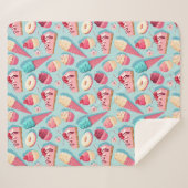 Cupcakes Sherpa Blanket Sherpa Deken (Voorkant (horizontaal))