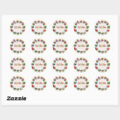 Cupcakes Sticker en cercle coloré (Feuille)