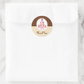 Cupcakes Sur Un Stand Favoriser Sticker (Sac)