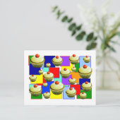 CUPCAKES "Va Bien Bientôt !" Carte postale (Debout devant)