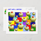 CUPCAKES "Va Bien Bientôt !" Carte postale (Devant / Derrière)