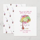 Cupcakes Valentijnsdag wenskaart Feestdagenkaart (Voorkant / Achterkant)