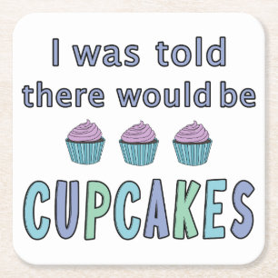 Cupcakes Vierkante Kartonnen Onderzetter