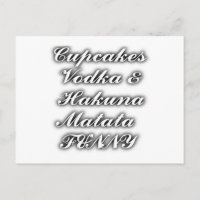 Cupcakes Vodka Hakuna Matata FUNNY