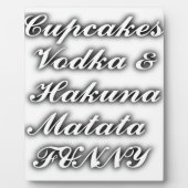 Cupcakes Vodka Hakuna Matata FUNNY Fotoplaat (Voorkant)