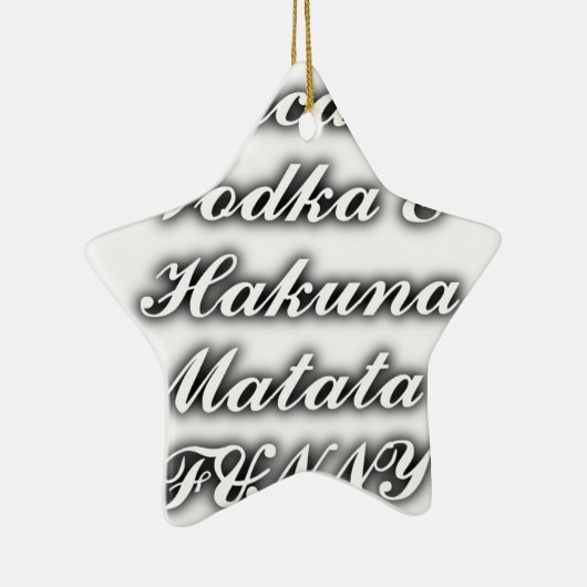 Cupcakes Vodka Hakuna Matata FUNNY Keramisch Ornament (Rechts)