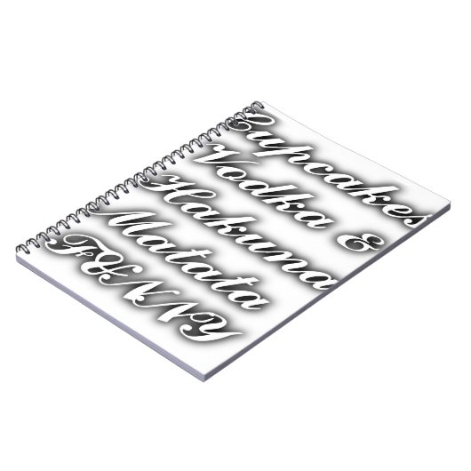 Cupcakes Vodka Hakuna Matata FUNNY Notitieboek (Linkerzijde)